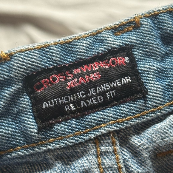 Vintage Cross & Windsor Denim Jeans Light Wash Relaxed Fit 36x29 100% Cotton - Picture 6 of 6